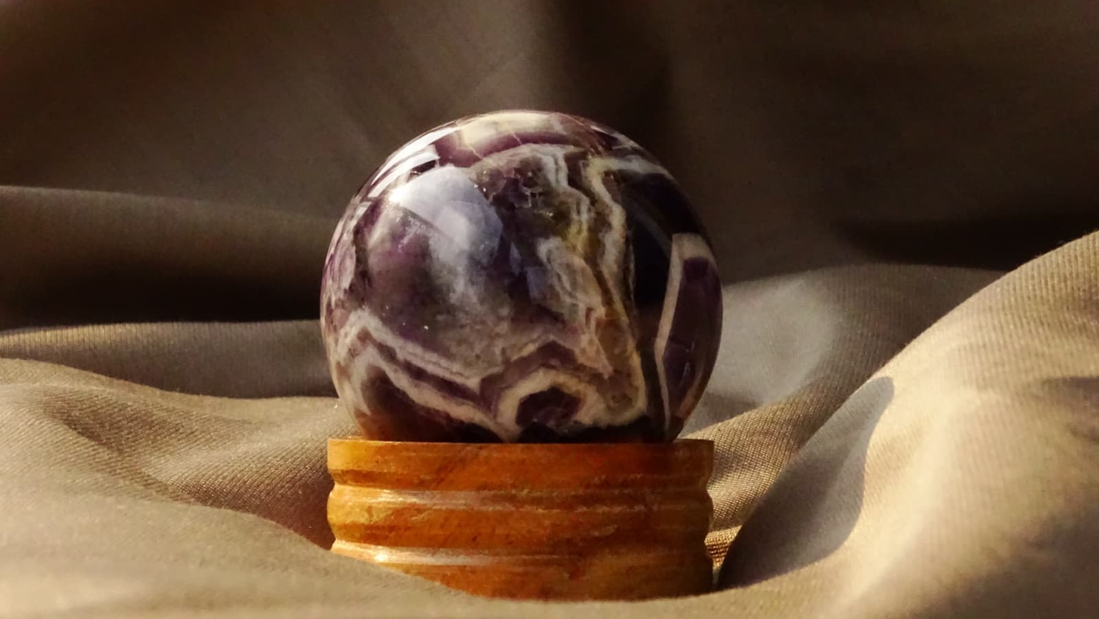 Chevron Amethyst Sphere