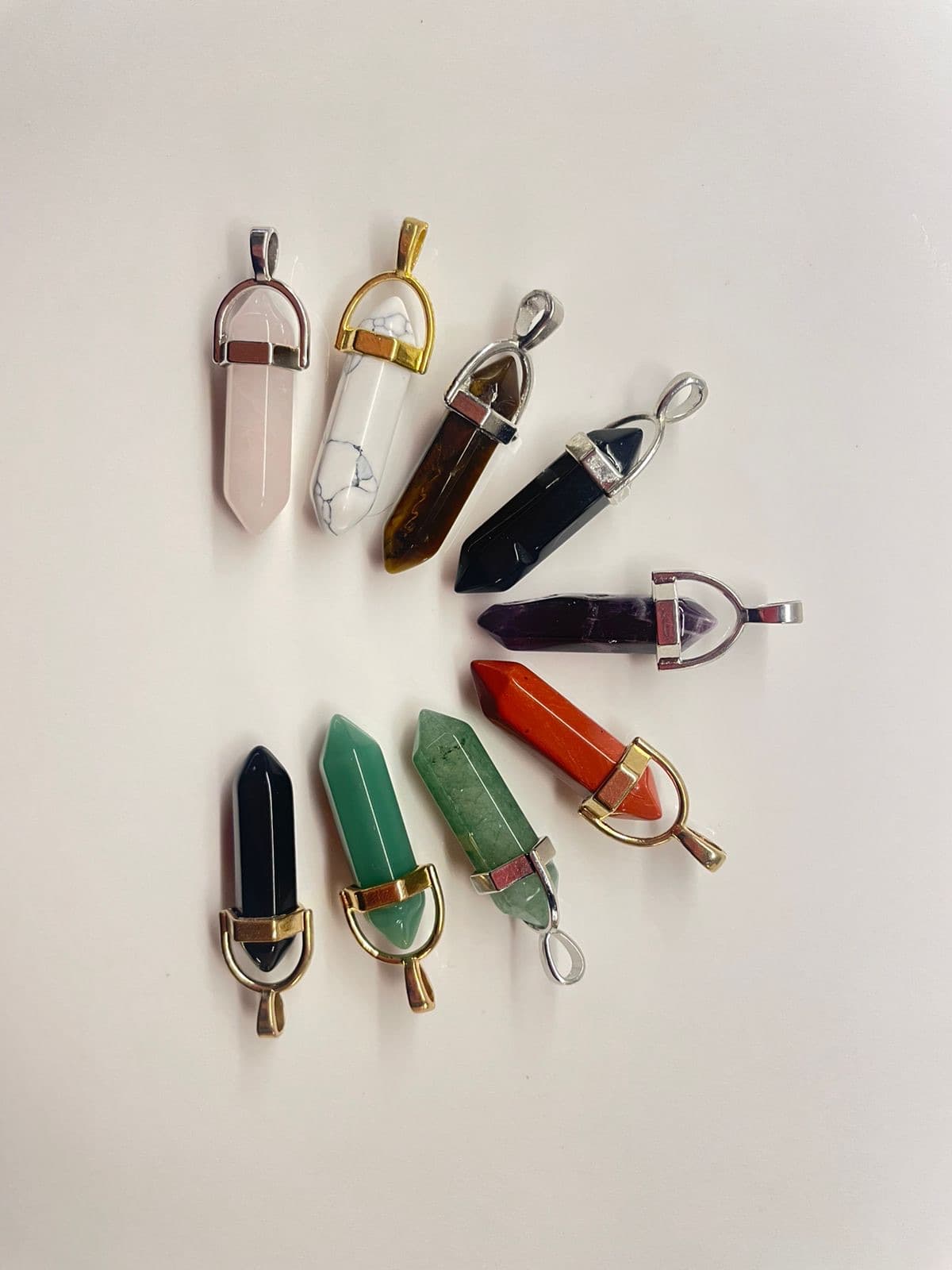 Double Terminated Point Pendants view 1