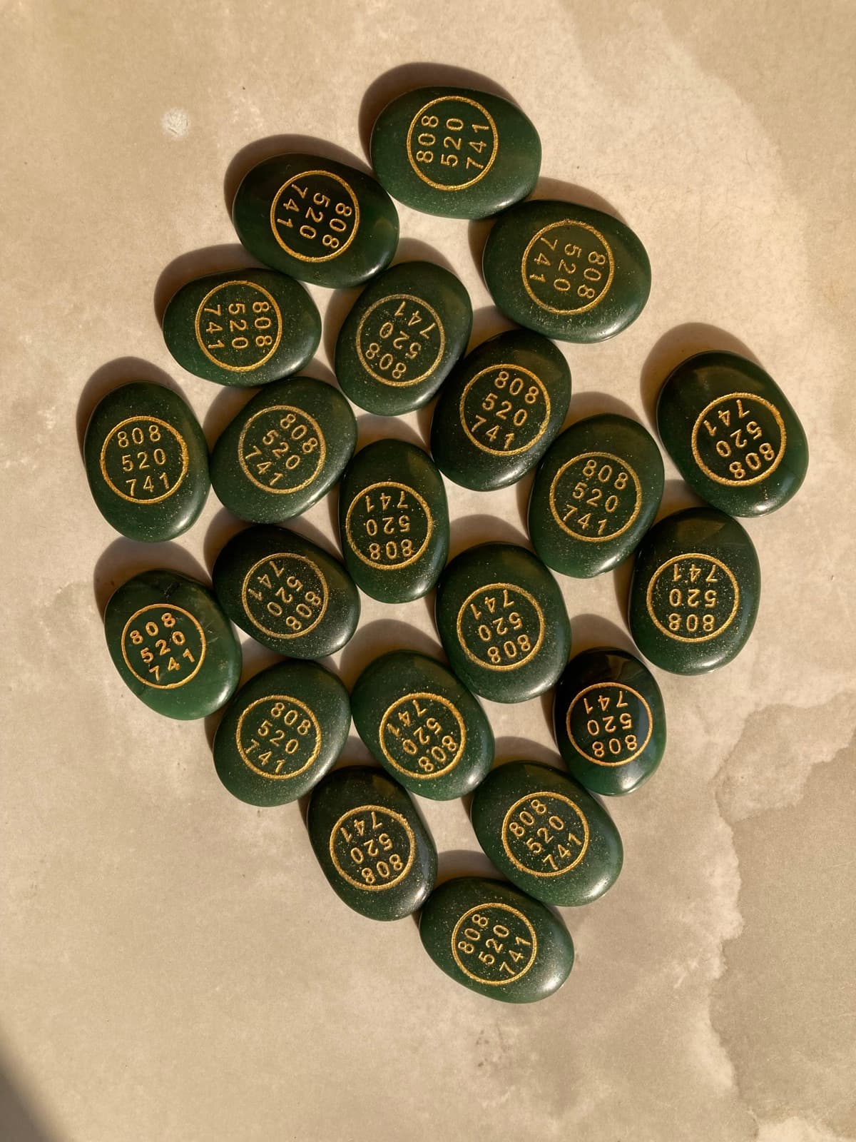 Green Jade Grabovoi Code Stones alternate view