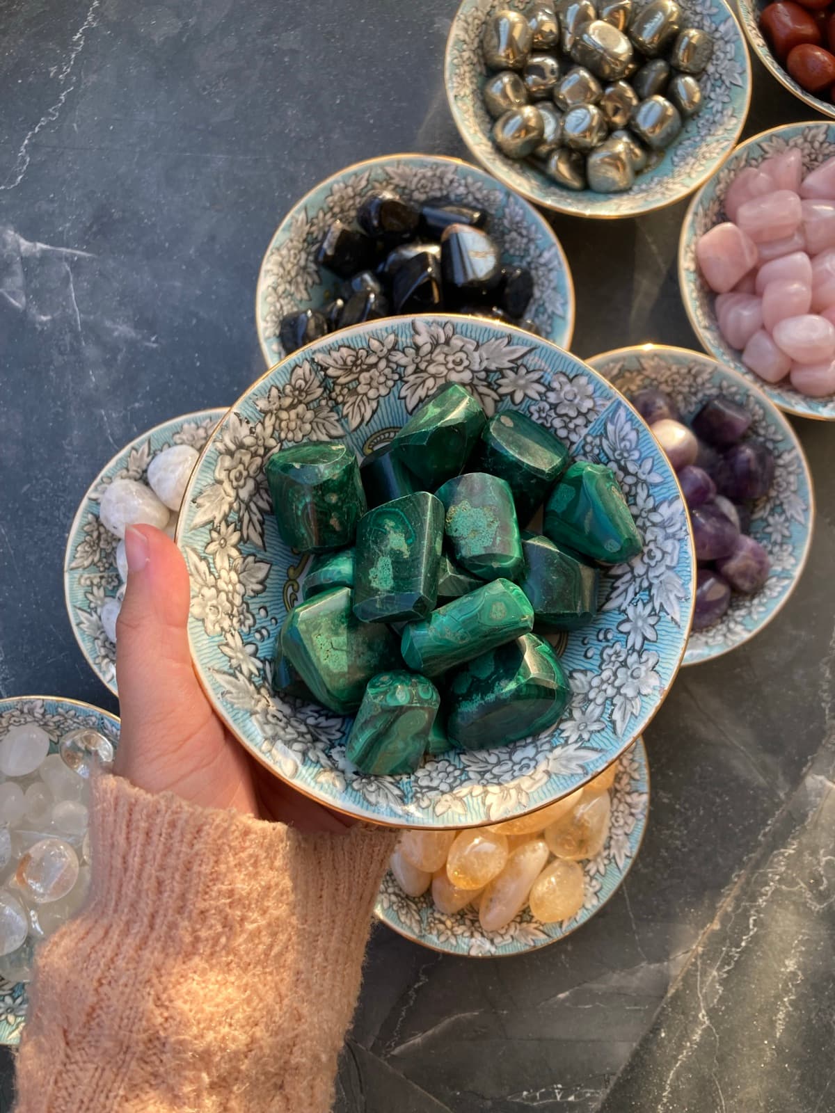 Malachite Tumbled Stones