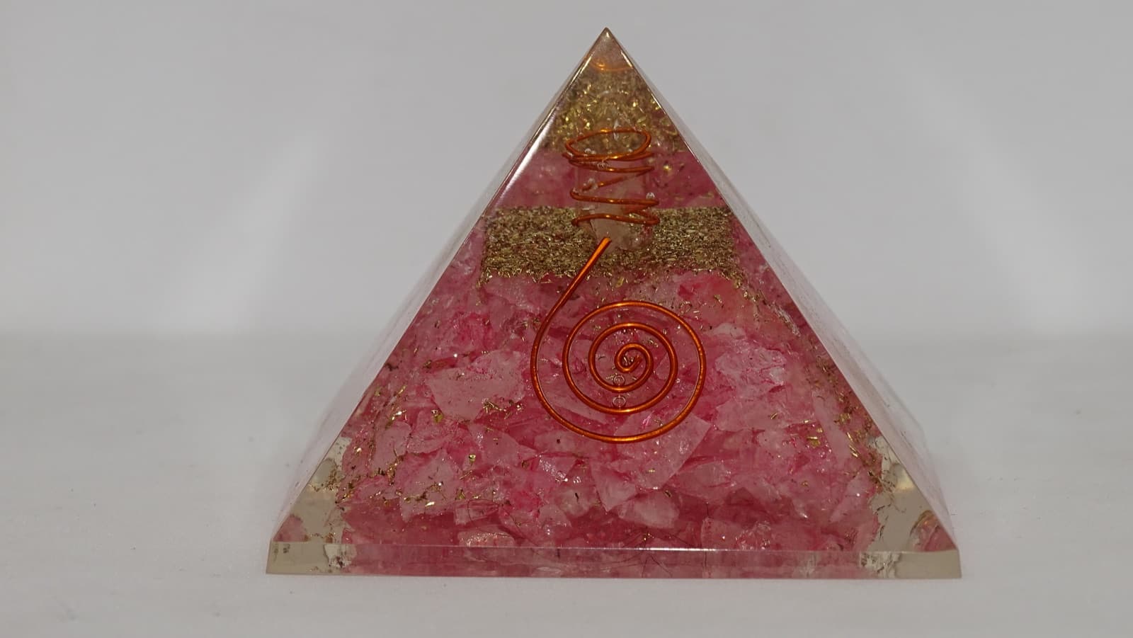 Rose Quartz Orgonite Pyramid