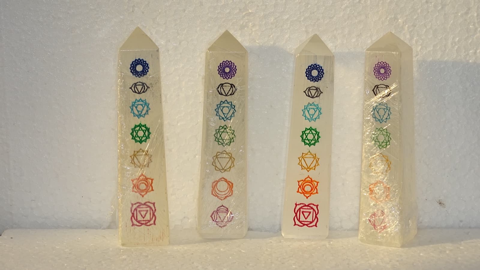 Selenite 7 Chakra Tower view 1